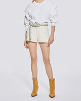 NANNIE TWEED BELTED MINI SHORTS image number null